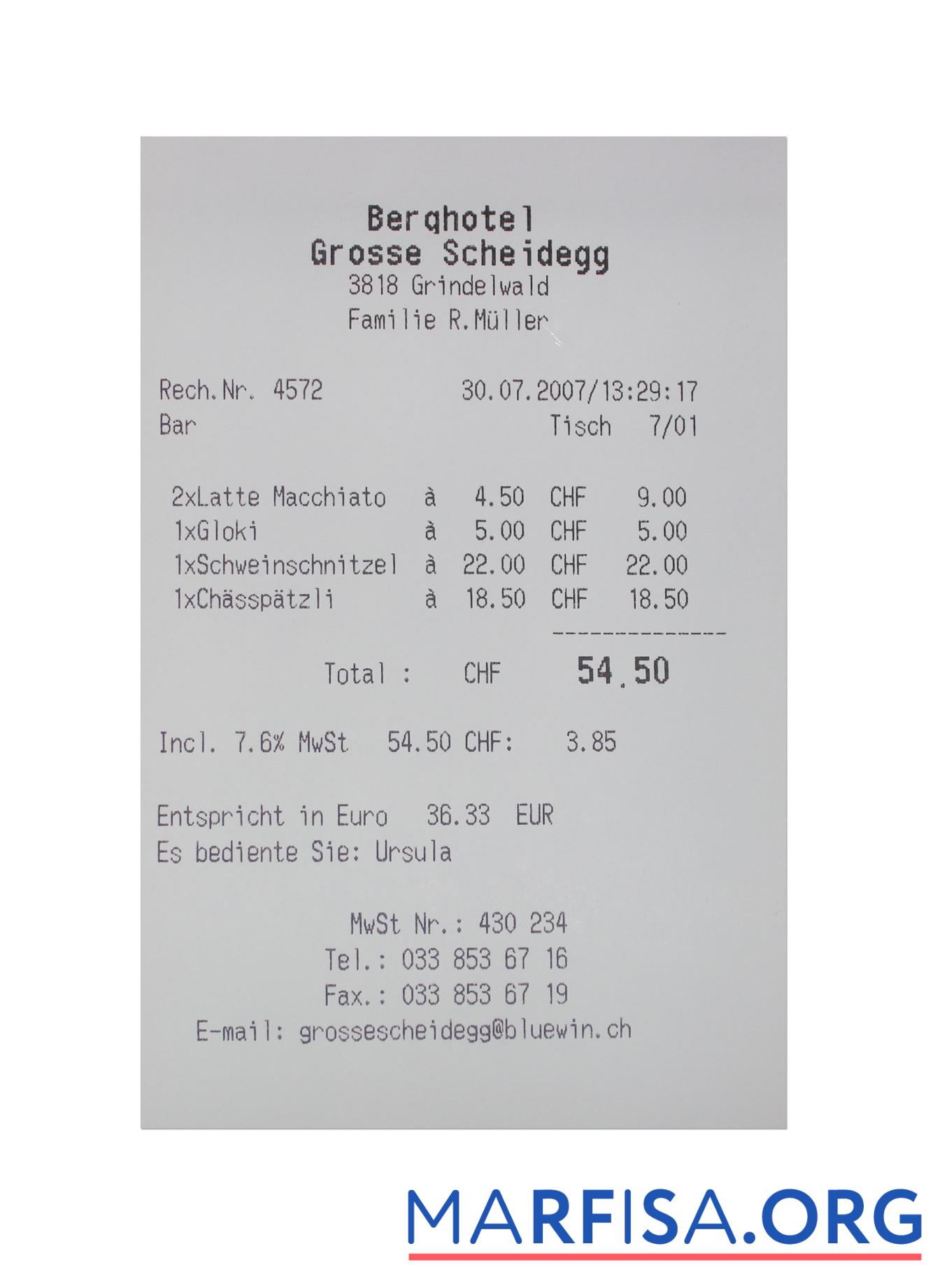 Blank BERQ HOTEL payment receipt download for verification